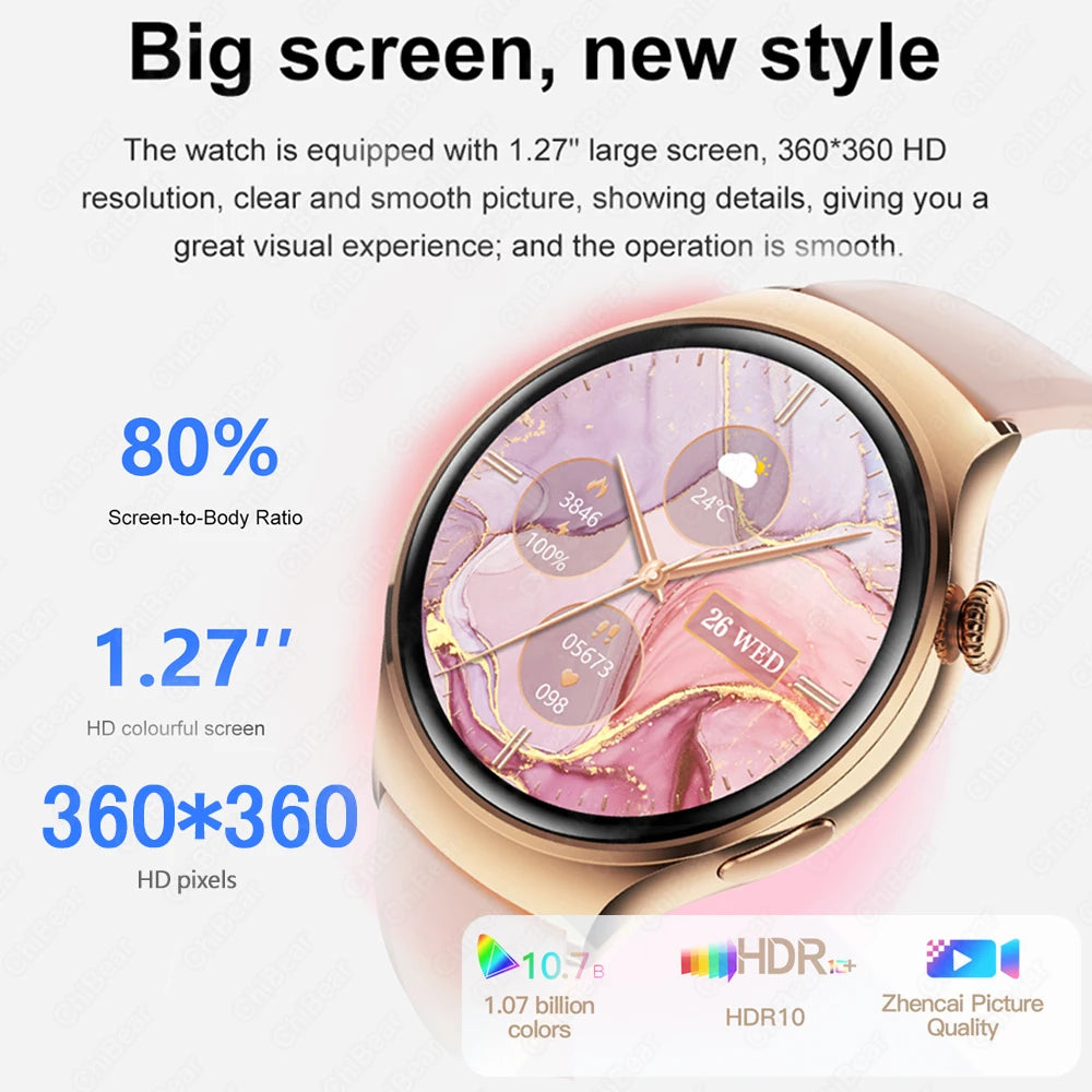 2025 Women’s Smartwatch – GPS, NFC, Bluetooth Call & Health Tracker