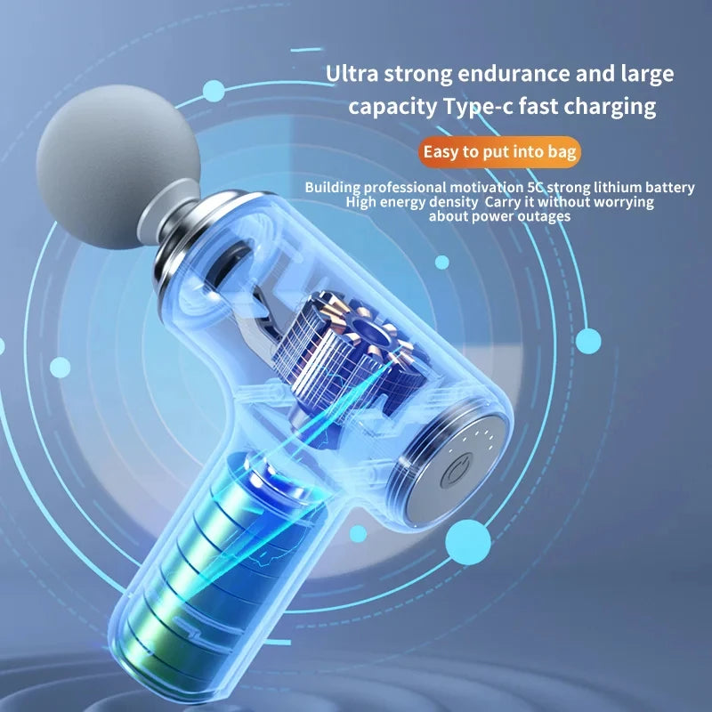 AI Smart Massage Gun with LED Light