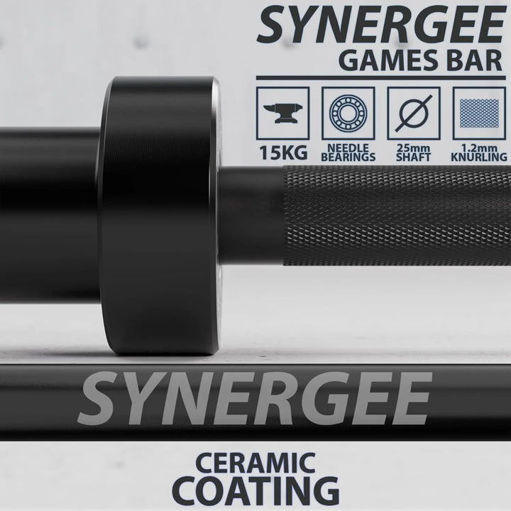 Games 15kg/20kg Ceramic-Coated Barbells – 1500lbs Rated