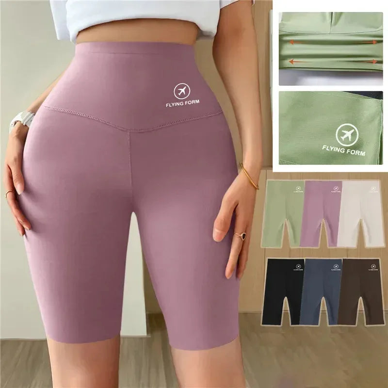 Women’s High-Waist Sports Shorts – Push-Up Fit