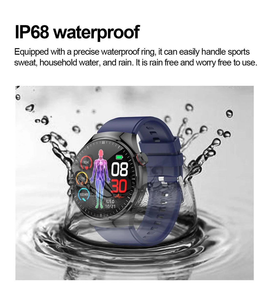 2025 Nursing-Grade Smartwatch – ECG, Blood Oxygen, Uric Acid