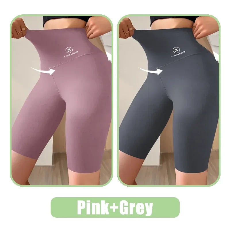 Women’s High-Waist Sports Shorts – Push-Up Fit