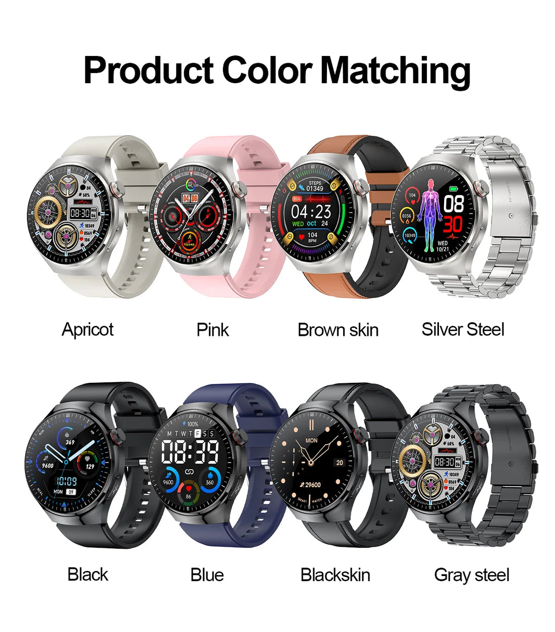 2025 Nursing-Grade Smartwatch – ECG, Blood Oxygen, Uric Acid