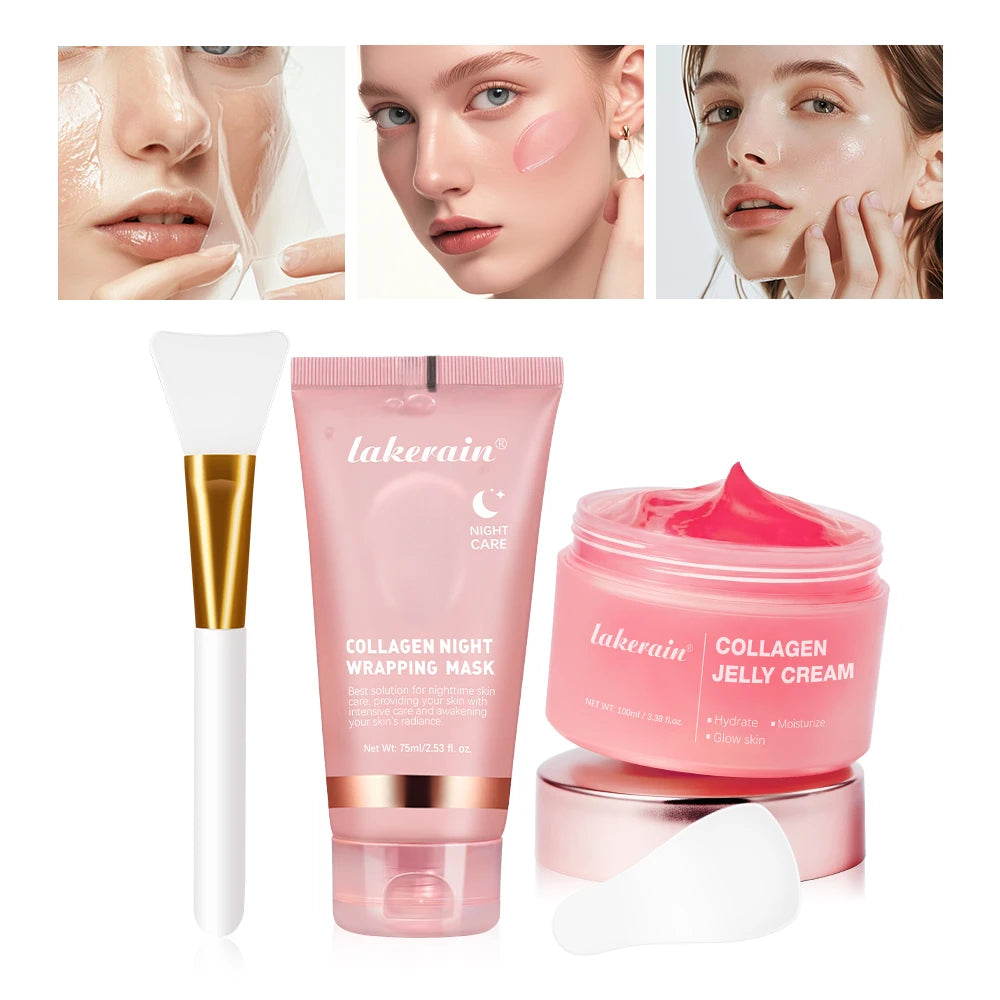 Collagen Face Mask & Jelly Cream Set – Firming & Hydrating Skincare