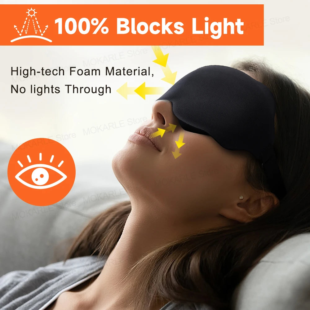 3D Contoured Sleep Mask – Light-Blocking Eye Mask