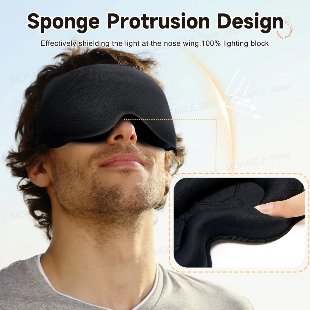 3D Contoured Sleep Mask – Light-Blocking Eye Mask