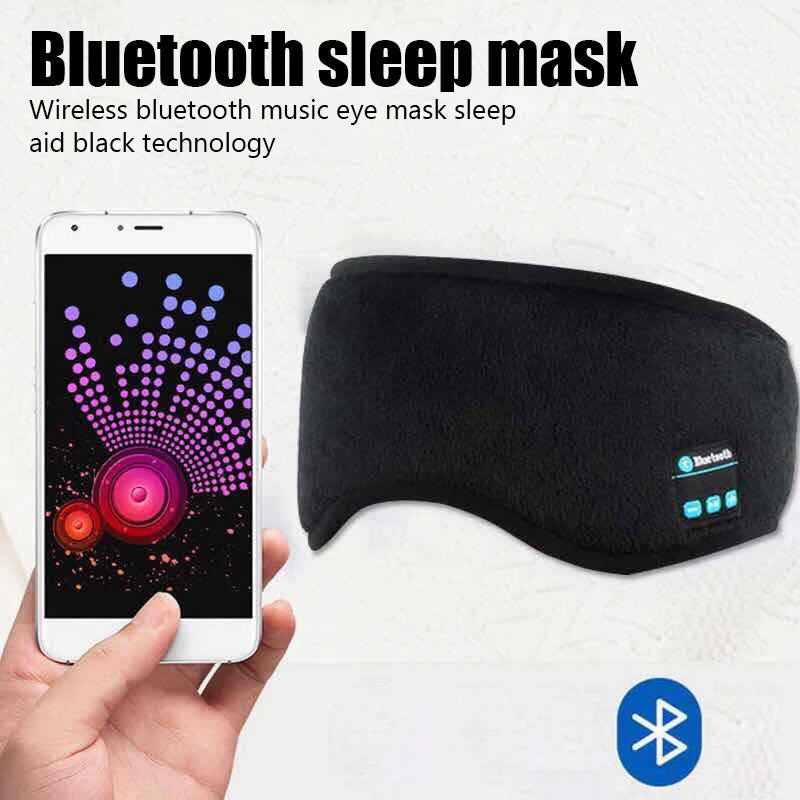 Bluetooth Sleep Headphones Eye Mask – Music Headband for Travel & Yoga