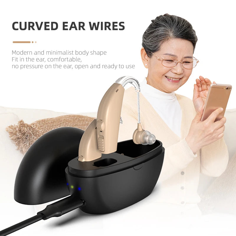 BTE Rechargeable Hearing Aid for Severe Hearing Loss