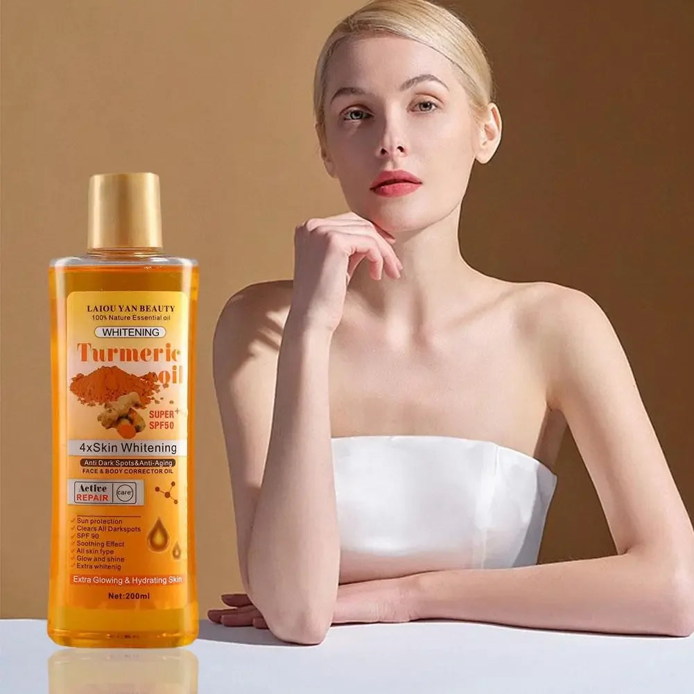 200ml Turmeric & Ginger Essential Oil – Hydrating Face & Body Serum