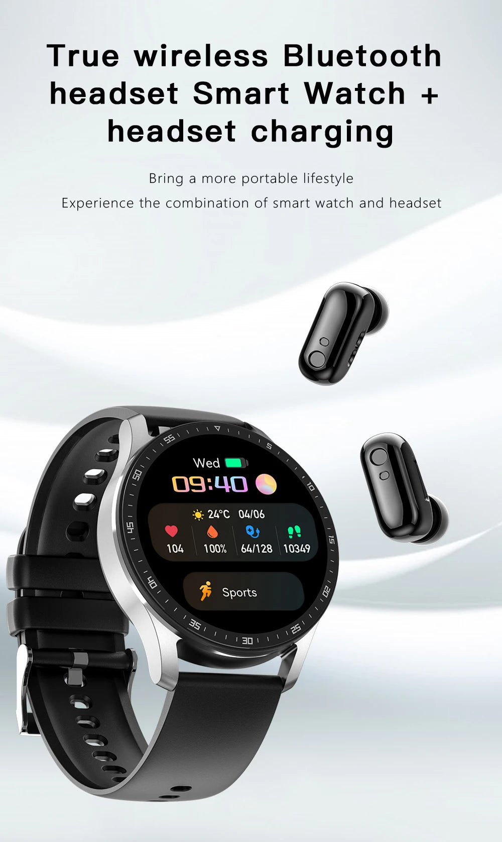 X7 2-in-1 Smartwatch with TWS Earbuds – Fitness & Health Tracker
