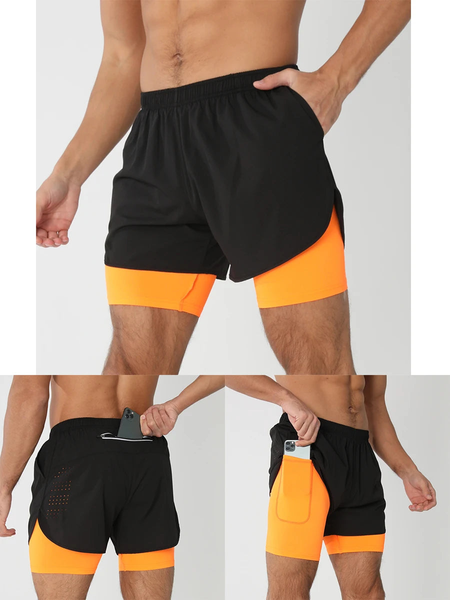 2025 Men’s 2-in-1 Running Shorts