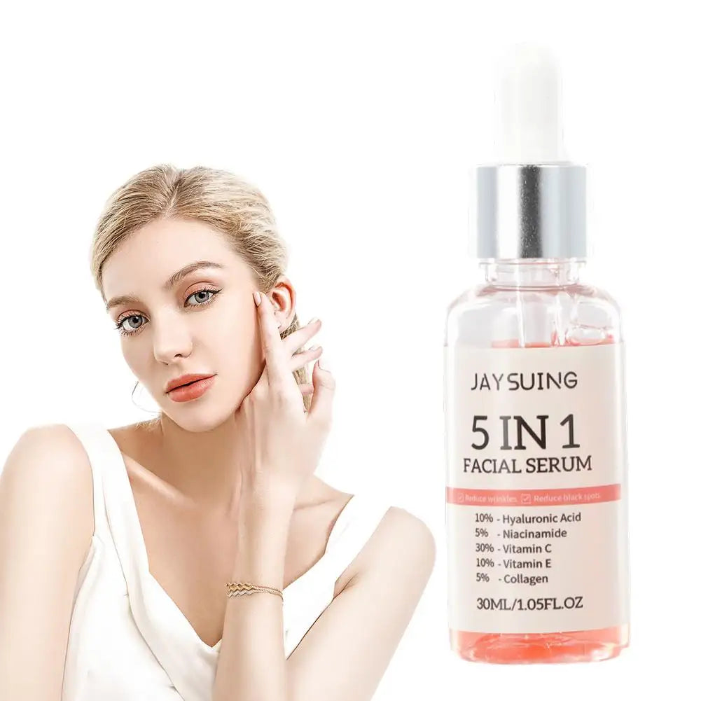 5-in-1 Hyaluronic Acid Face Serum – Vitamin C & Collagen