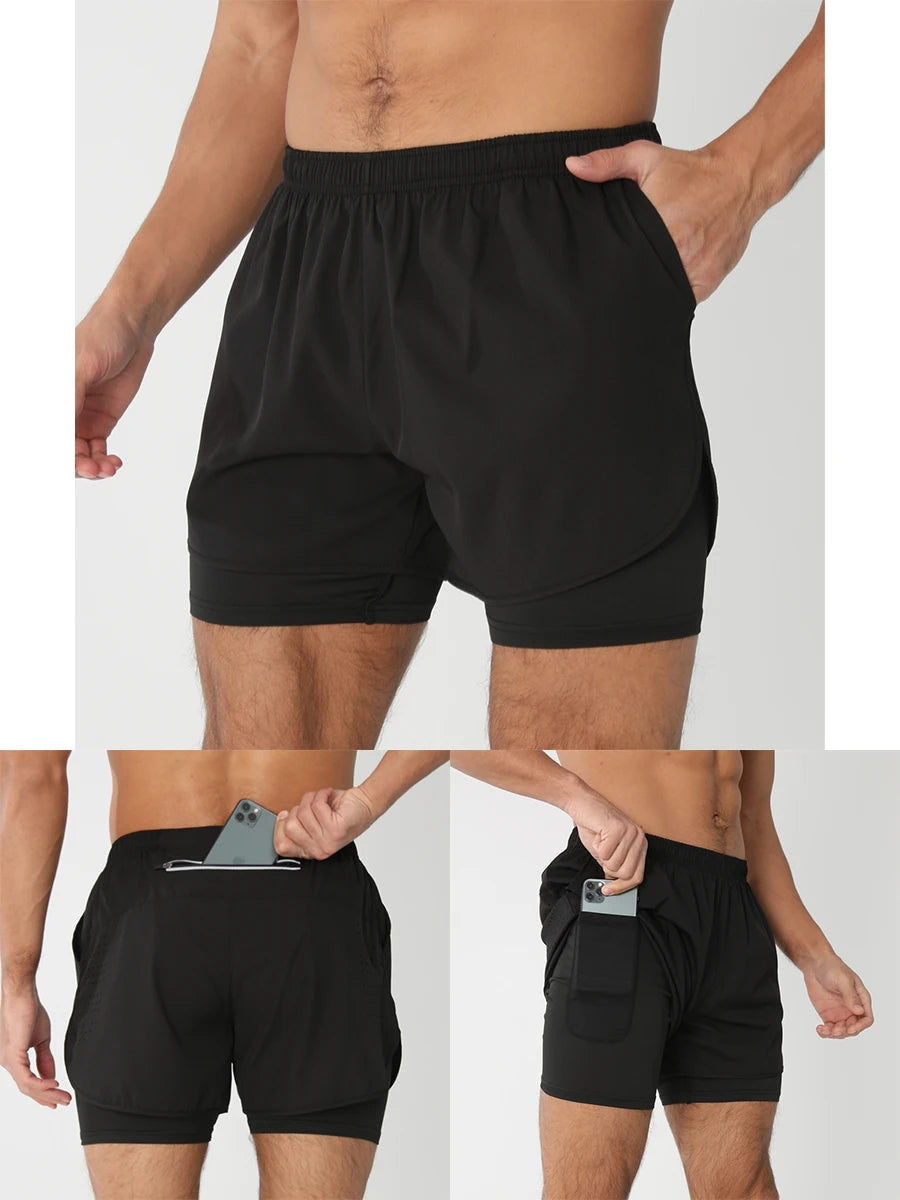 2025 Men’s 2-in-1 Running Shorts