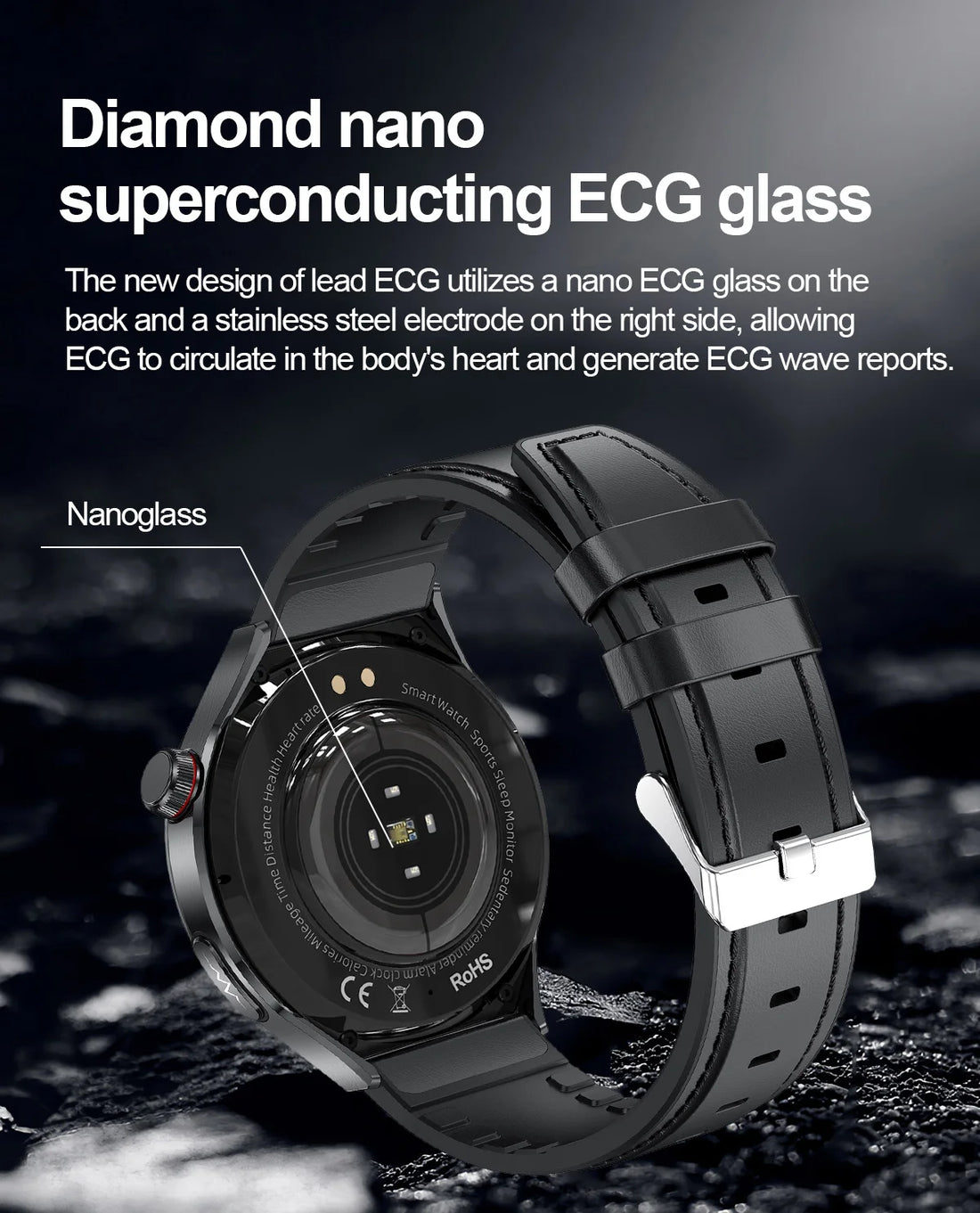 2025 Nursing-Grade Smartwatch – ECG, Blood Oxygen, Uric Acid