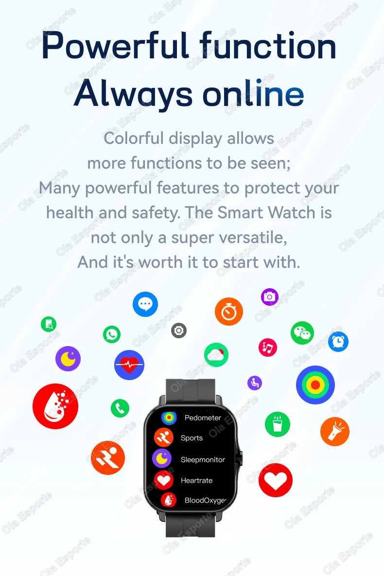 1.83" Waterproof Smartwatch – Call, Sleep & Fitness Tracker