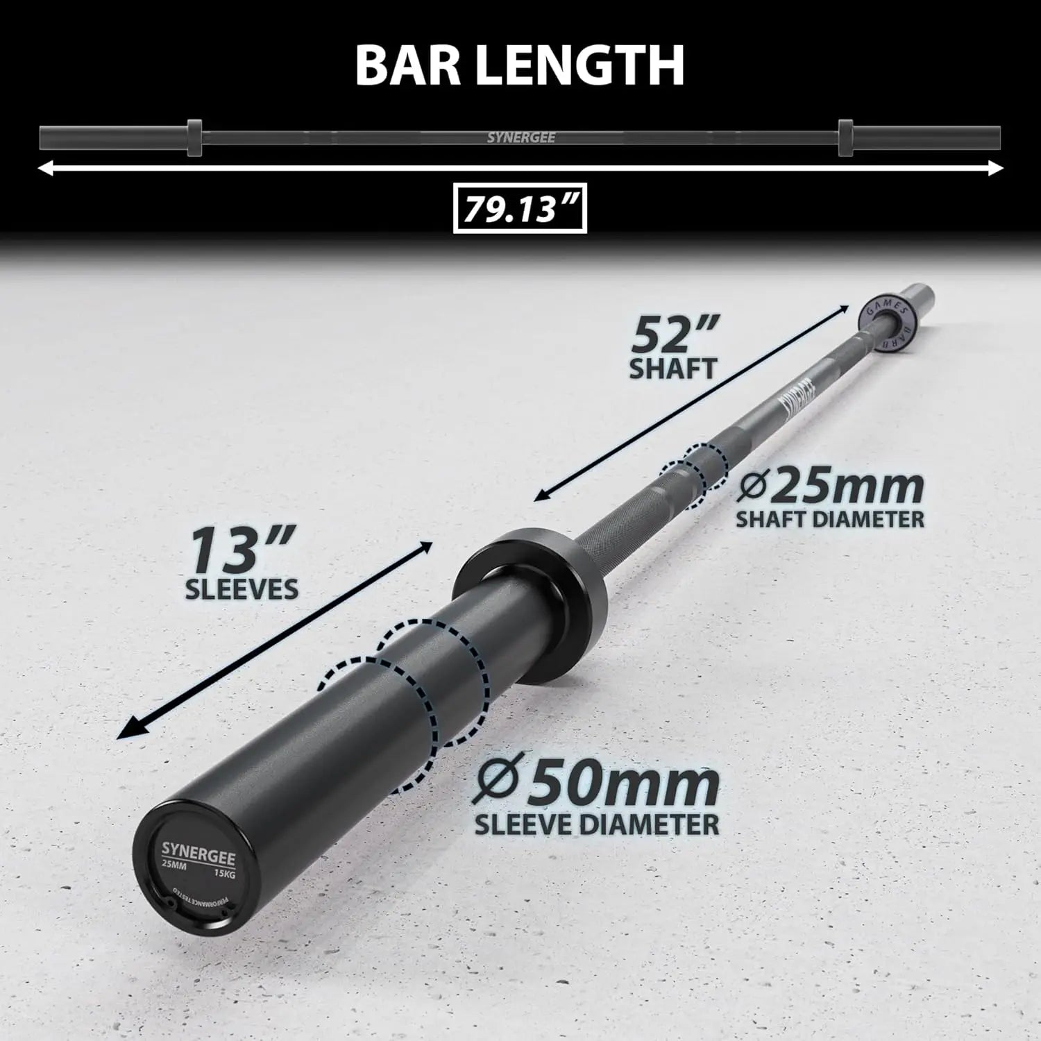 Games 15kg/20kg Ceramic-Coated Barbells – 1500lbs Rated