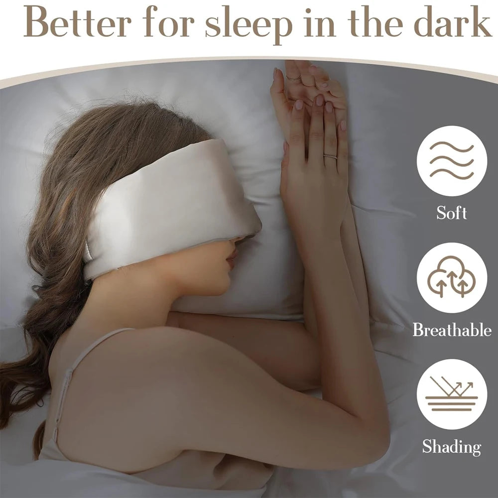 100% Mulberry Silk Sleep Mask – Soft Light-Blocking Eyepatch