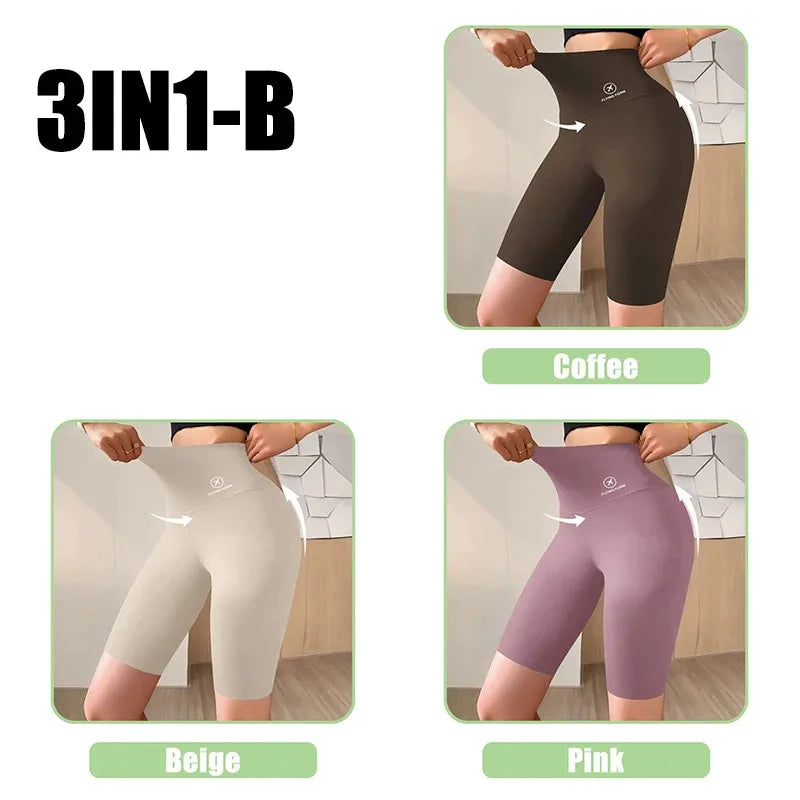 Women’s High-Waist Sports Shorts – Push-Up Fit