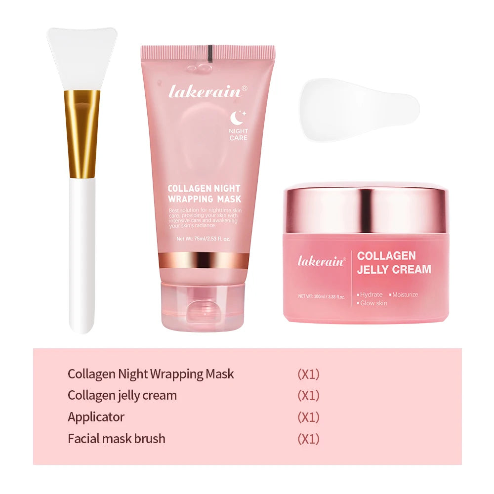 Collagen Face Mask & Jelly Cream Set – Firming & Hydrating Skincare