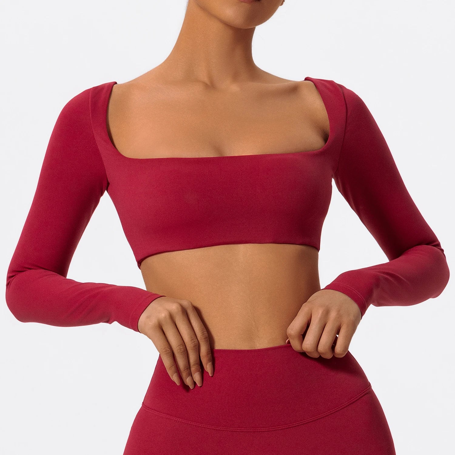 Women’s Long-Sleeve Sports Top – Yoga & Running Workout Shirt