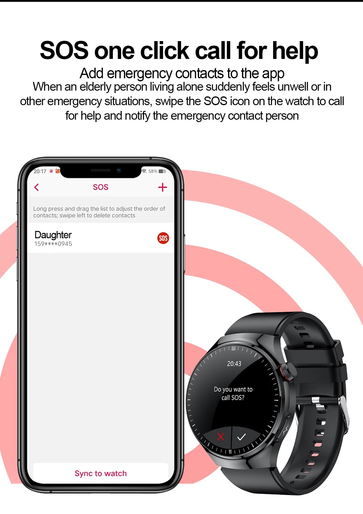 2025 Nursing-Grade Smartwatch – ECG, Blood Oxygen, Uric Acid