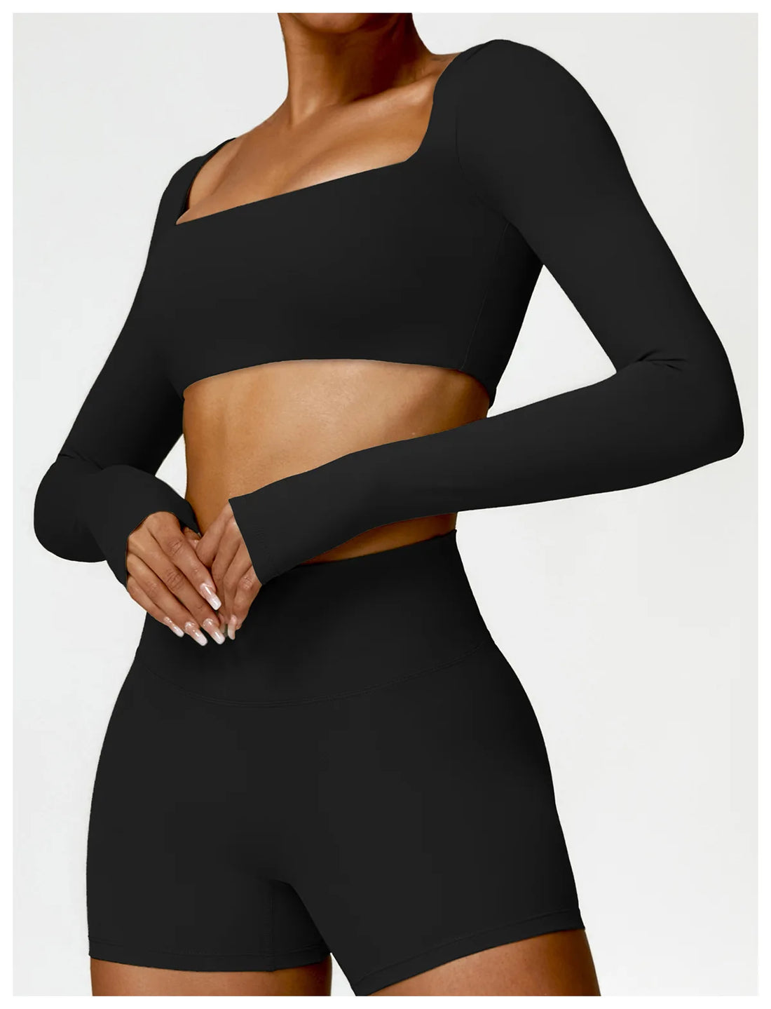 Women’s Long-Sleeve Sports Top – Yoga & Running Workout Shirt