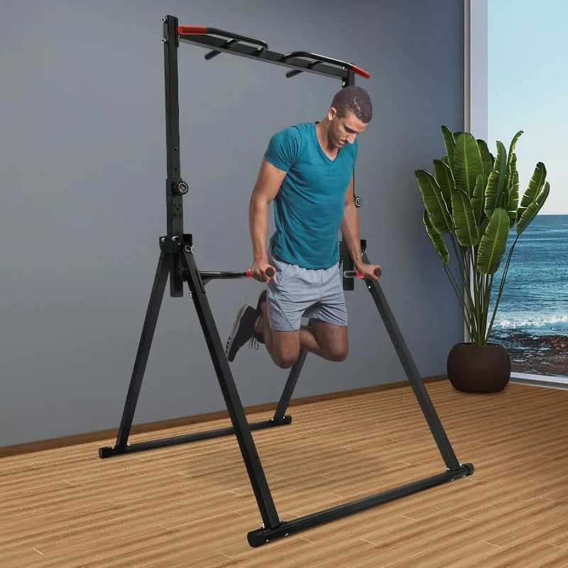 440LB Freestanding Pull-Up & Dip Bar – Adjustable Home Gym Station