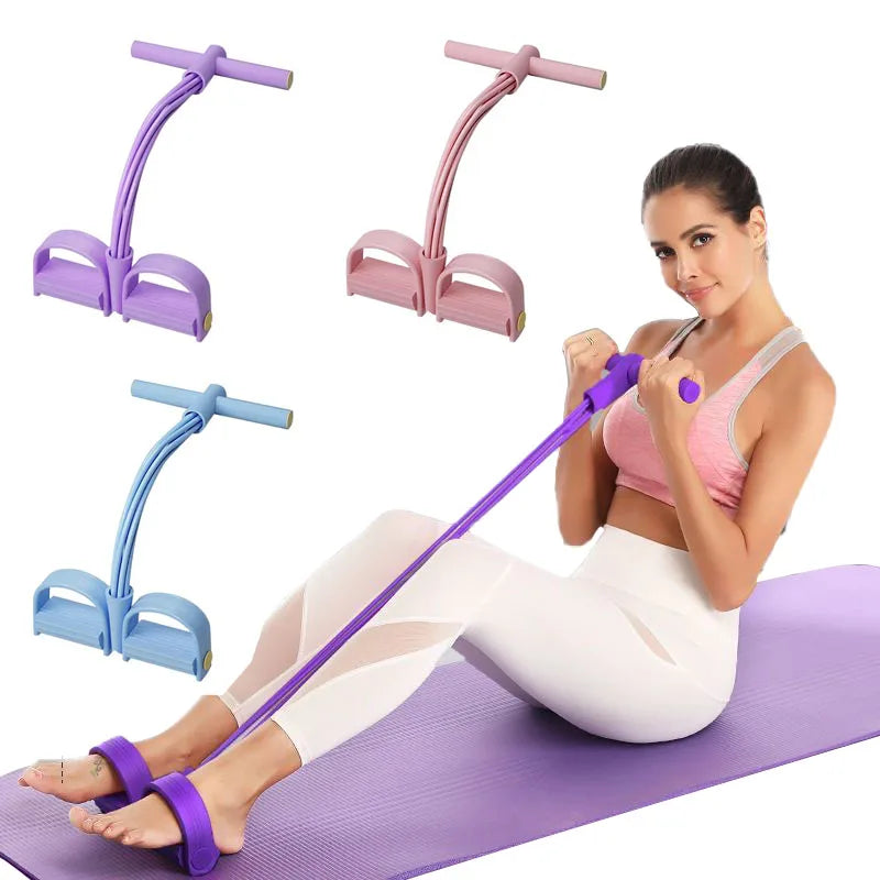 6-Tube Resistance Band Pedal Puller for Full-Body Workouts