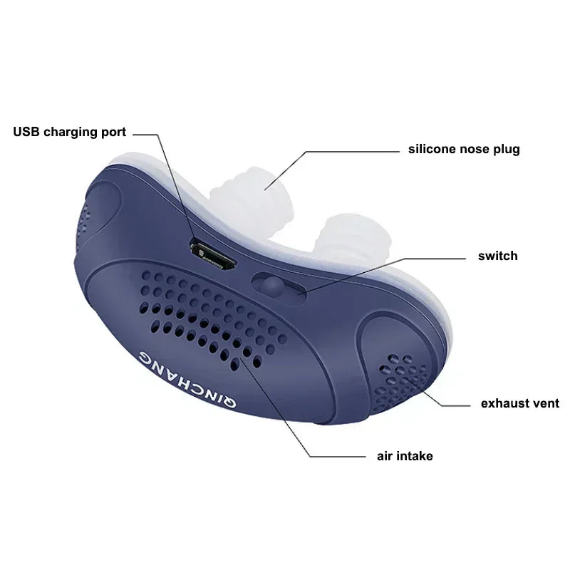 Electric Anti-Snore Nose Clip – Sleep Aid Breathing Device