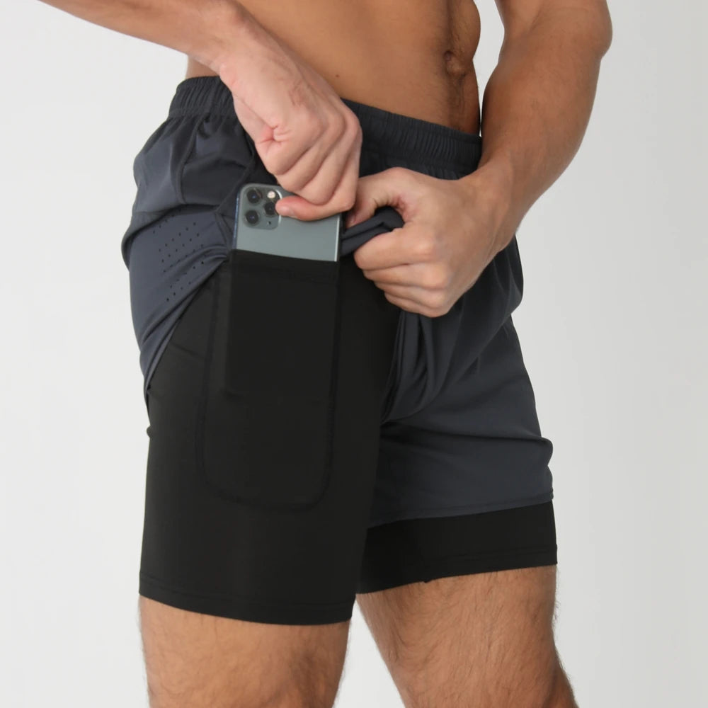 2025 Men’s 2-in-1 Running Shorts