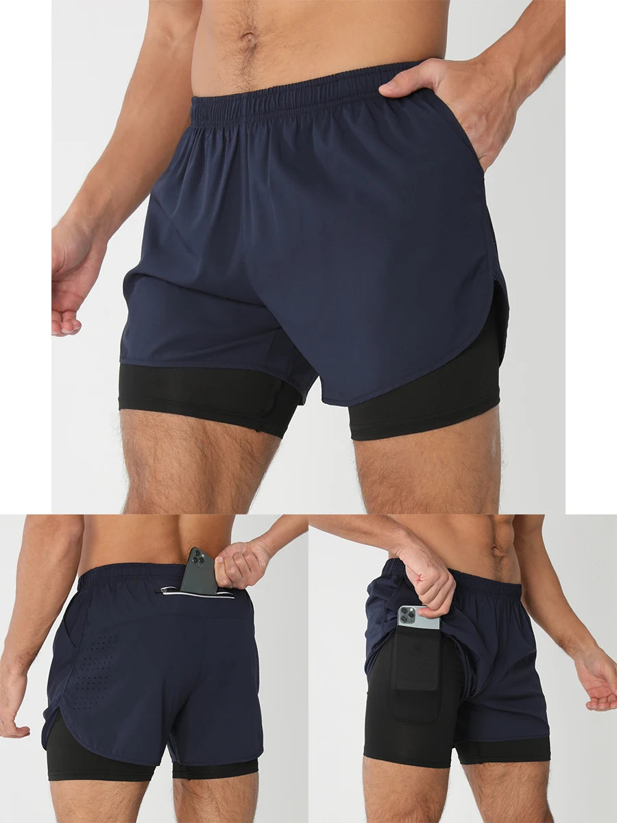 2025 Men’s 2-in-1 Running Shorts