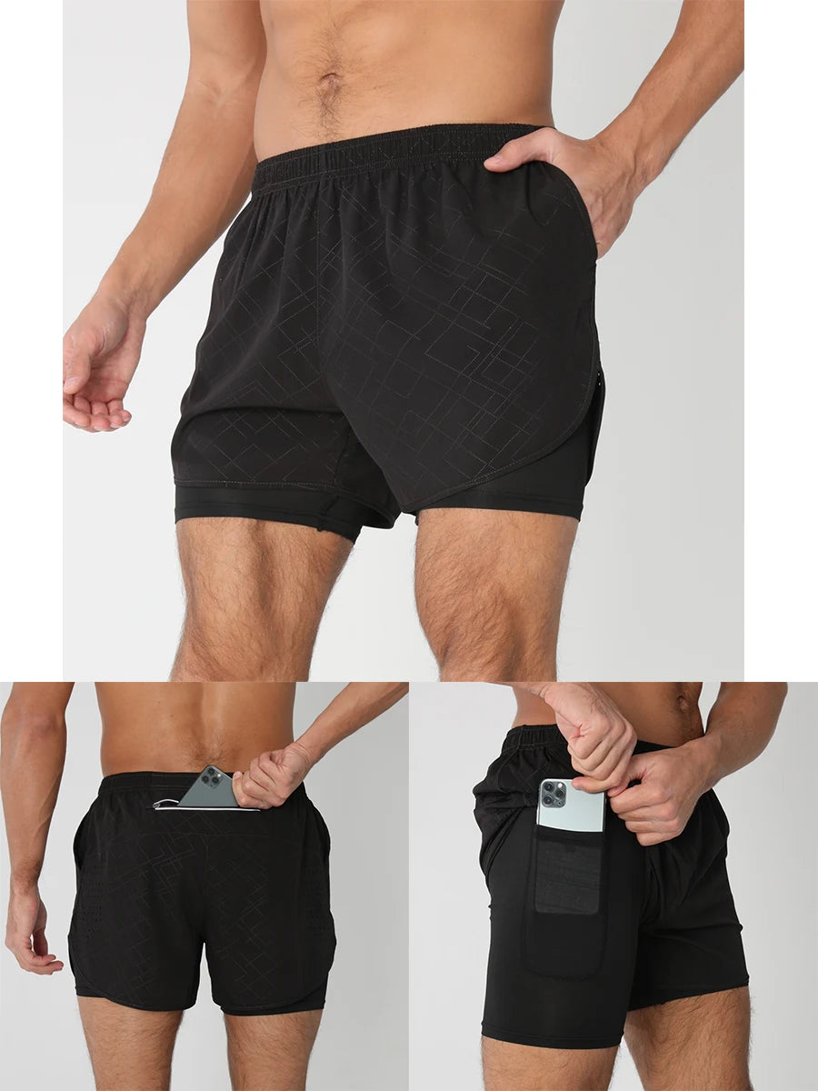 2025 Men’s 2-in-1 Running Shorts