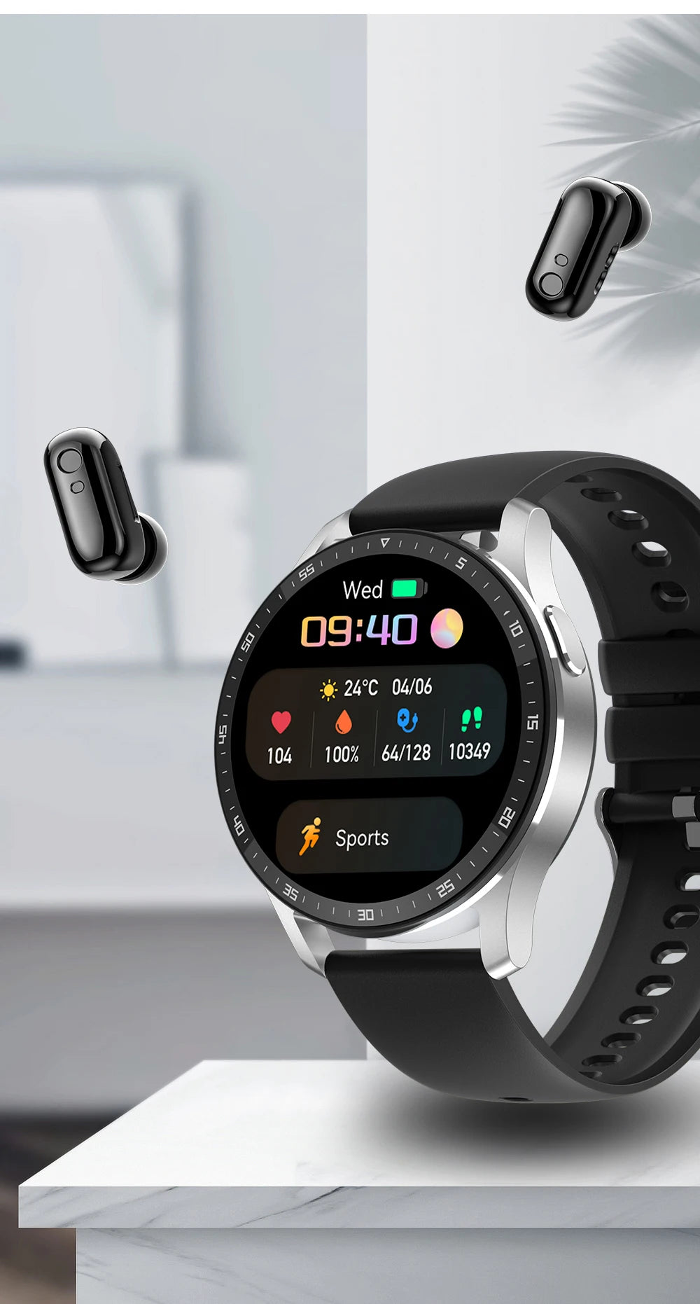 X7 2-in-1 Smartwatch with TWS Earbuds – Fitness & Health Tracker