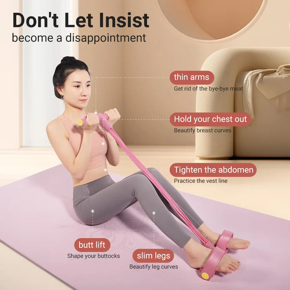 6-Tube Resistance Band Pedal Puller for Full-Body Workouts