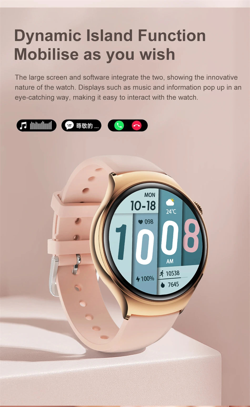 2025 Women’s Smartwatch – GPS, NFC, Bluetooth Call & Health Tracker