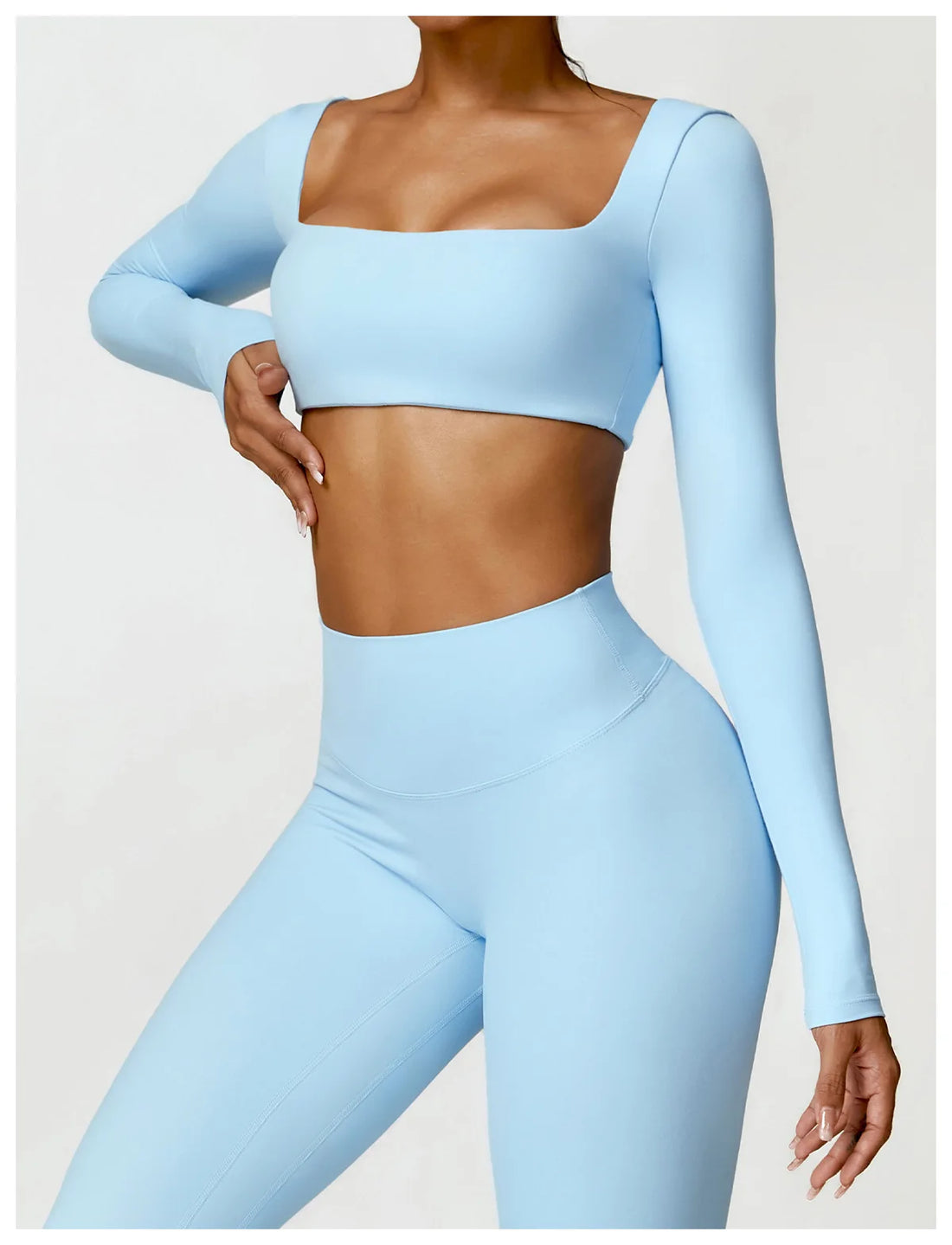 Women’s Long-Sleeve Sports Top – Yoga & Running Workout Shirt