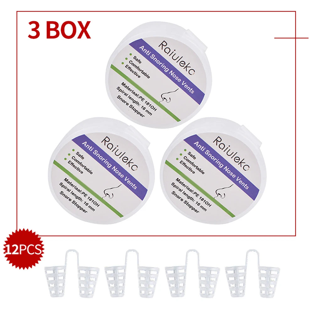 3/4PCS Anti-Snoring Nose Vents – Comfortable Nasal Dilator Set