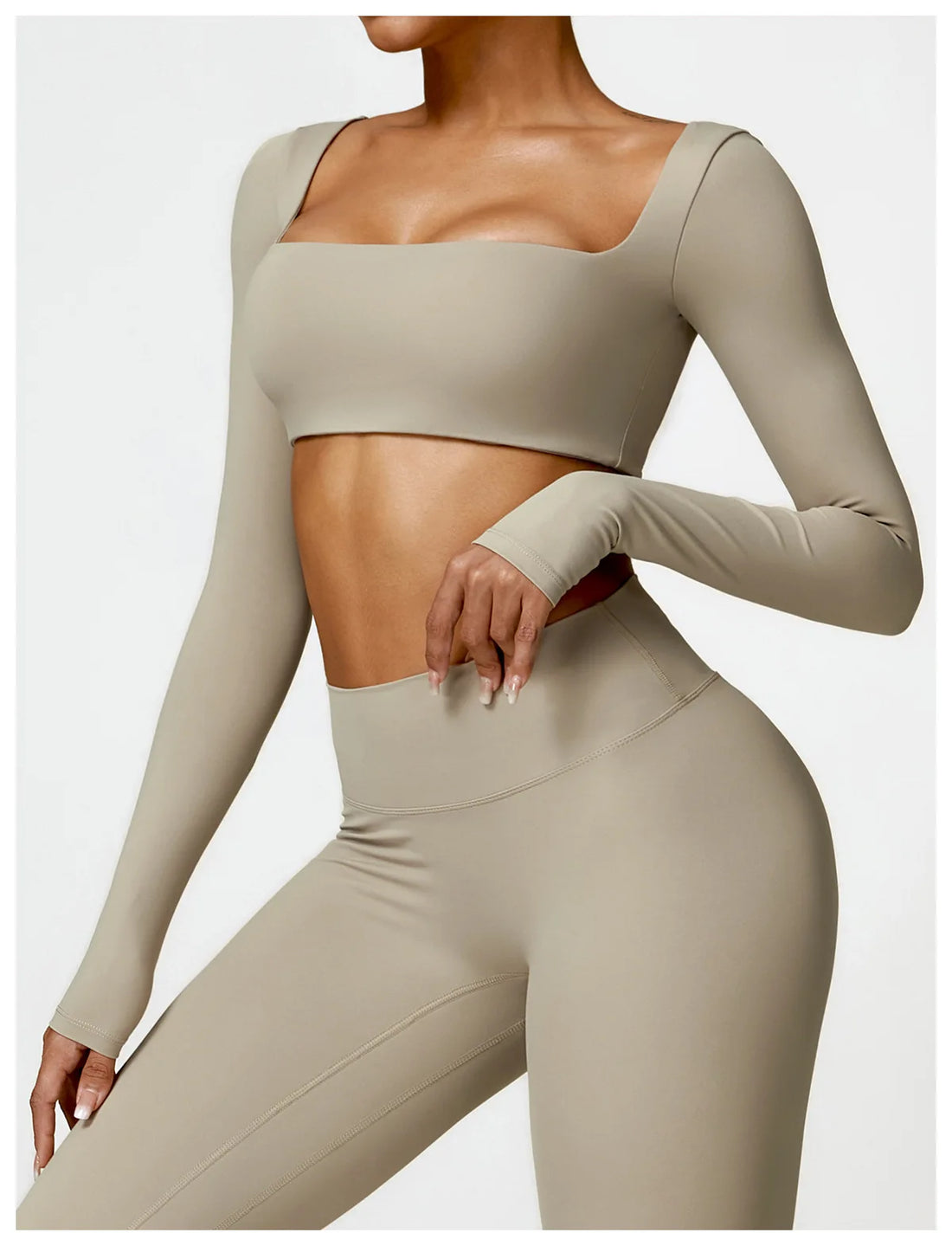 Women’s Long-Sleeve Sports Top – Yoga & Running Workout Shirt