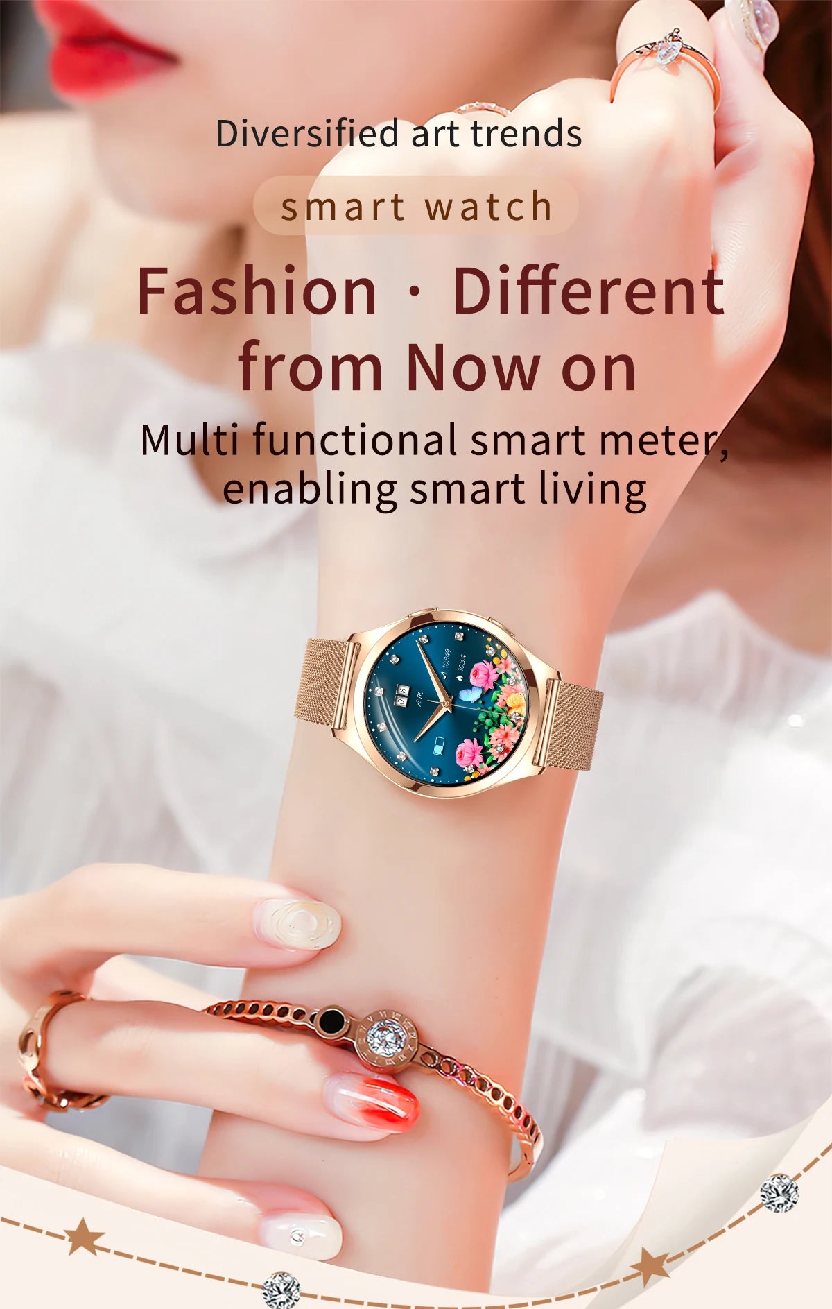 Ladies’ Bluetooth Smartwatch – Health & Outdoor Sports Tracker