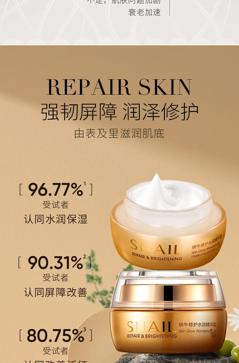 BIOAQUA Snail Essence Face Cream – Moisturizing & Brightening