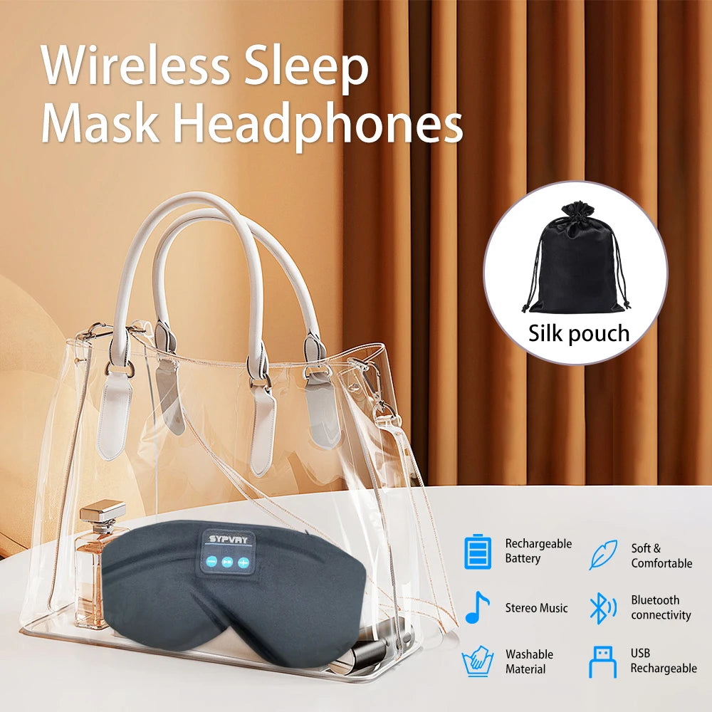 Bluetooth 5.3 Sleep Mask – Wireless Music Eye Shade