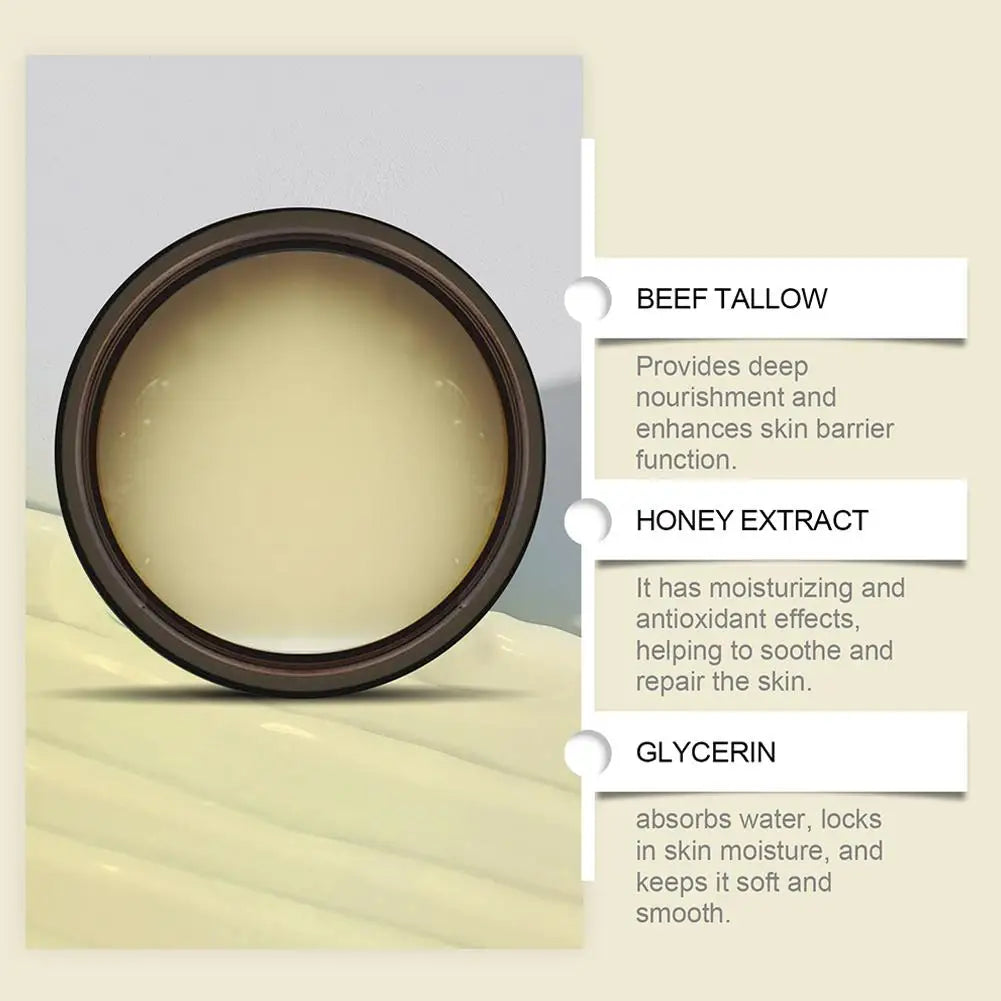 Whipped Beef Tallow Honey Balm – Moisturizing Face & Body Cream