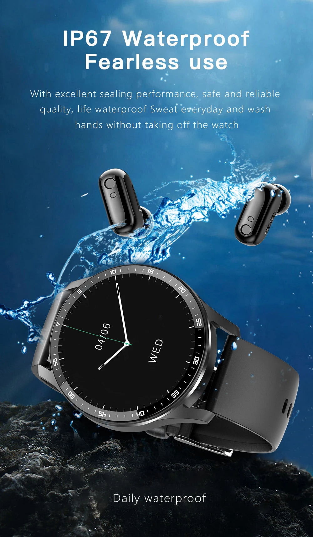X7 2-in-1 Smartwatch with TWS Earbuds – Fitness & Health Tracker