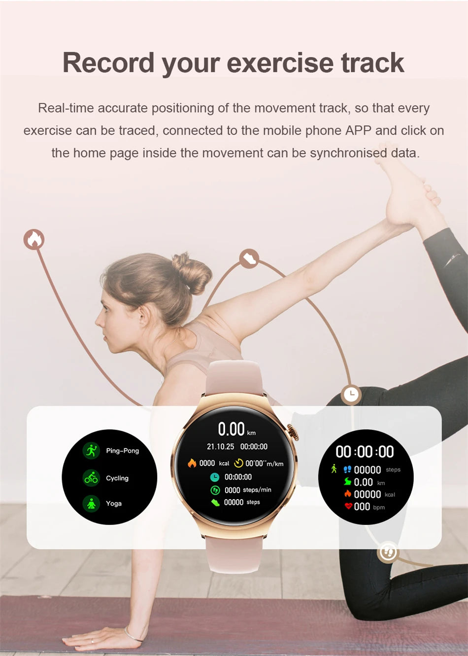 2025 Women’s Smartwatch – GPS, NFC, Bluetooth Call & Health Tracker