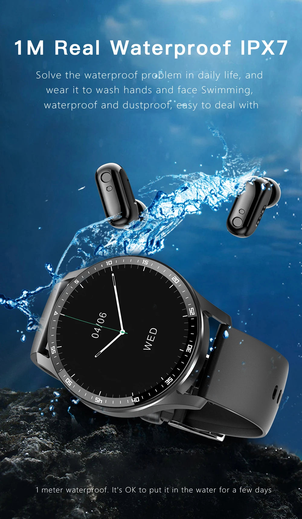 X7 2-in-1 Smartwatch with TWS Earbuds – Fitness & Health Tracker