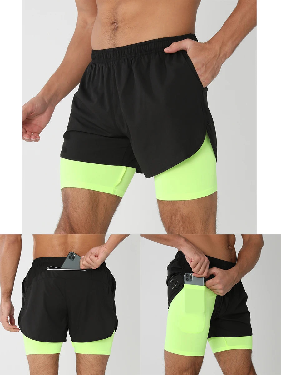 2025 Men’s 2-in-1 Running Shorts