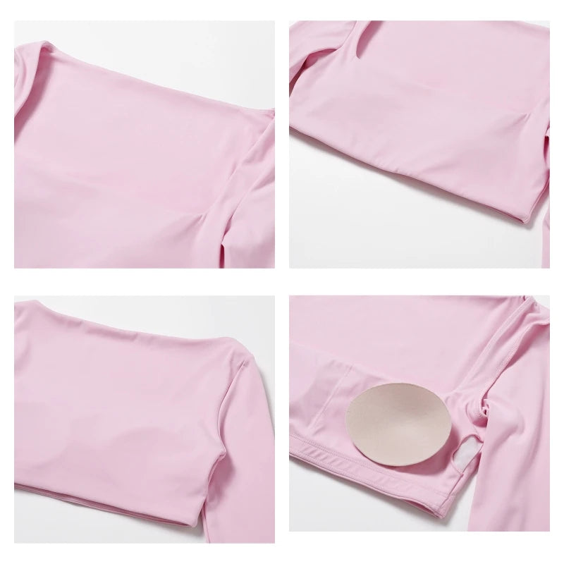 Women’s Long-Sleeve Sports Top – Yoga & Running Workout Shirt