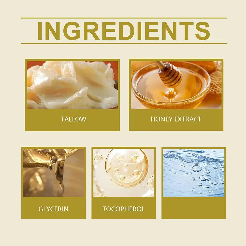 Whipped Beef Tallow Honey Balm – Moisturizing Face & Body Cream