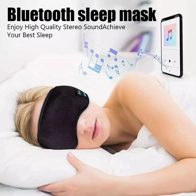 Bluetooth Sleep Headphones Eye Mask – Music Headband for Travel & Yoga