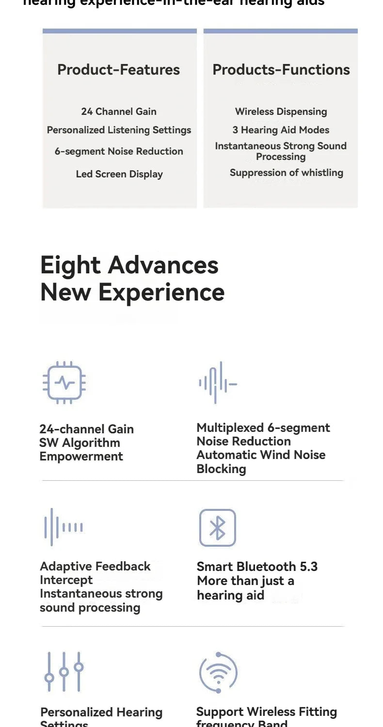 Bluetooth OTC Hearing Aids for Seniors